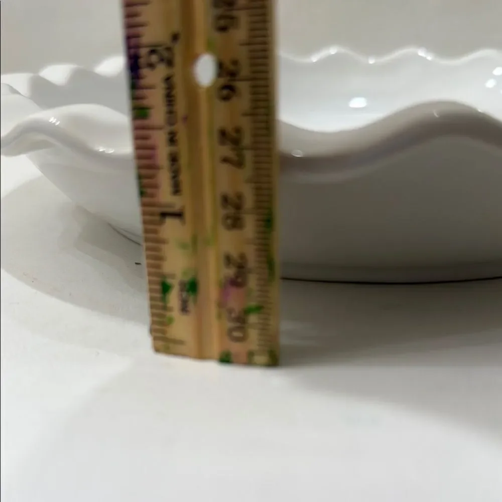 Apple Pie Ceramic Recipe Baking Dish 10 In Round 1 1/2 In Tall Homemade Love